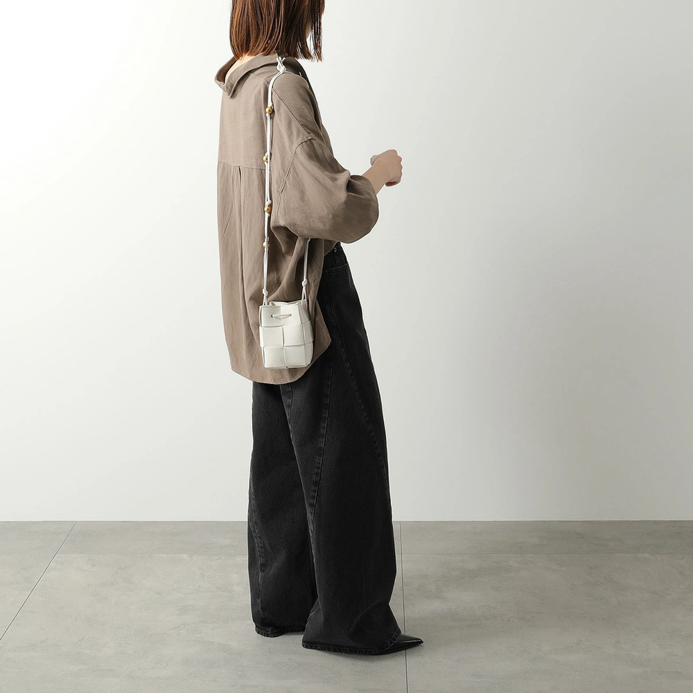 BOTTEGA VENETA Crossbody Bag Bucket Maxi Intrecciato Leather
